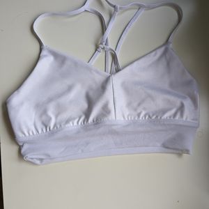 alo yoga lavish bra white large